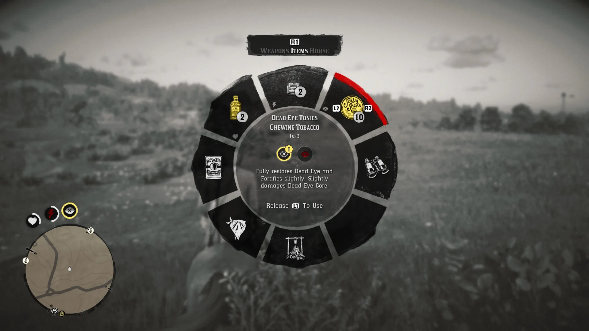 RDR2 Item Wheel & Inventory screenshot
